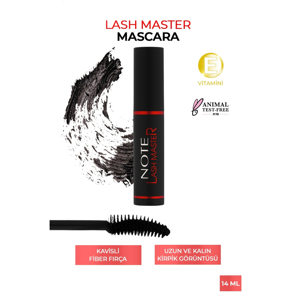 NOTE Lash Master Dolgunluk Etkili Maskara - Siyah Rimeller / Maskaralar Fiyatı