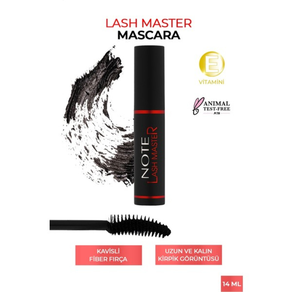 Note Lash Master Maskara Dolgunluk Etkili - Siyah Rimeller / Maskaralar Fiyatı
