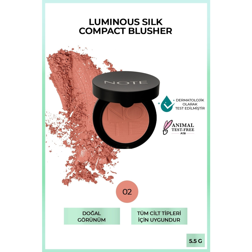 NOTE Luminous Silk Compact Allık 02 Pink in Summer Allık Fiyatı