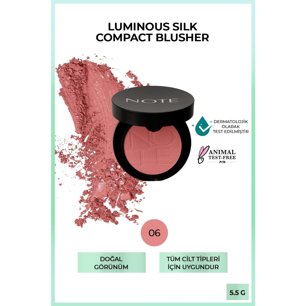 NOTE Luminous Silk Compact Allık 06 Sandy Pink Allık Fiyatı
