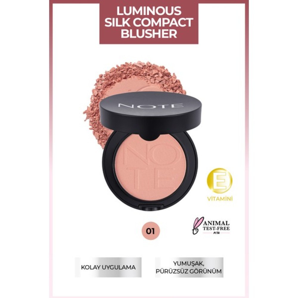 Note Luminous Silk Compact Allık 09 Dusty Pink - Pembe Allık Fiyatı