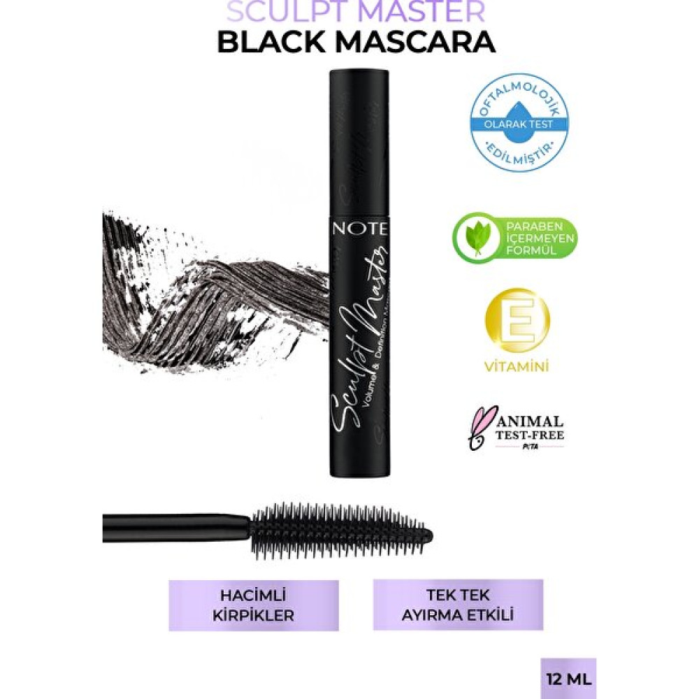 Note Sculpt Master Black Maskara Tek Tek Ayırma Etkili Rimeller / Maskaralar Fiyatı