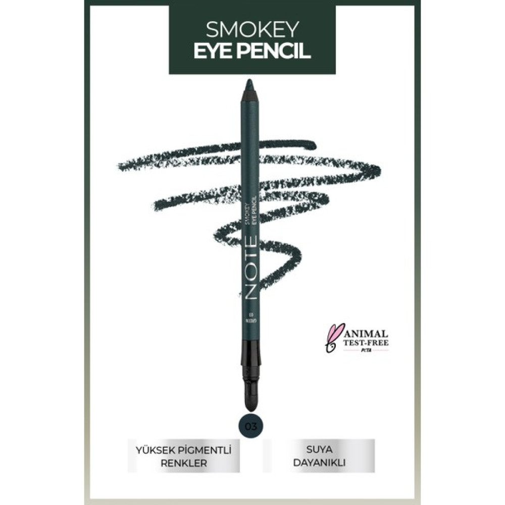 Note Smokey Eye Waterproof Aplikatörlü Göz Kalemi 03 Green - Yeşil Göz Kalemleri Fiyatı