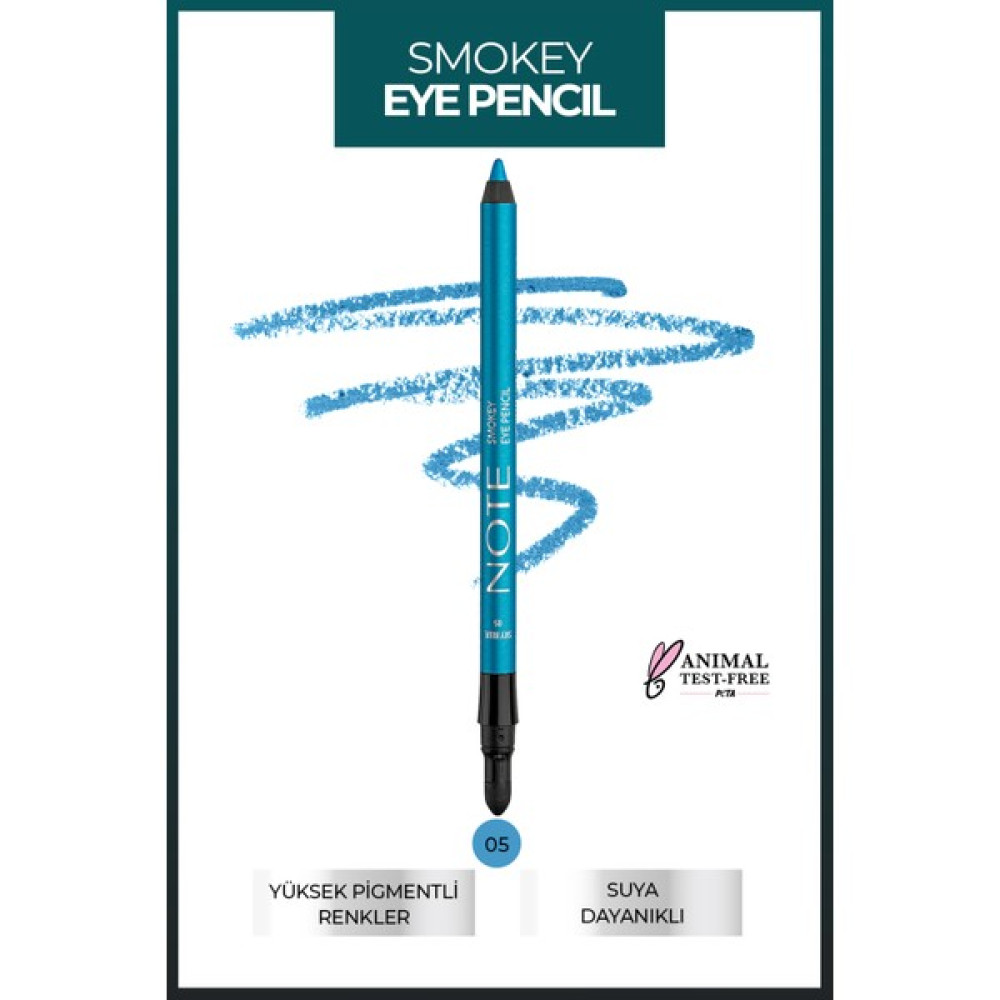 Note Smokey Eye Waterproof Aplikatörlü Göz Kalemi 05 Sky Blue - Gök Mavisi Göz Kalemleri Fiyatı