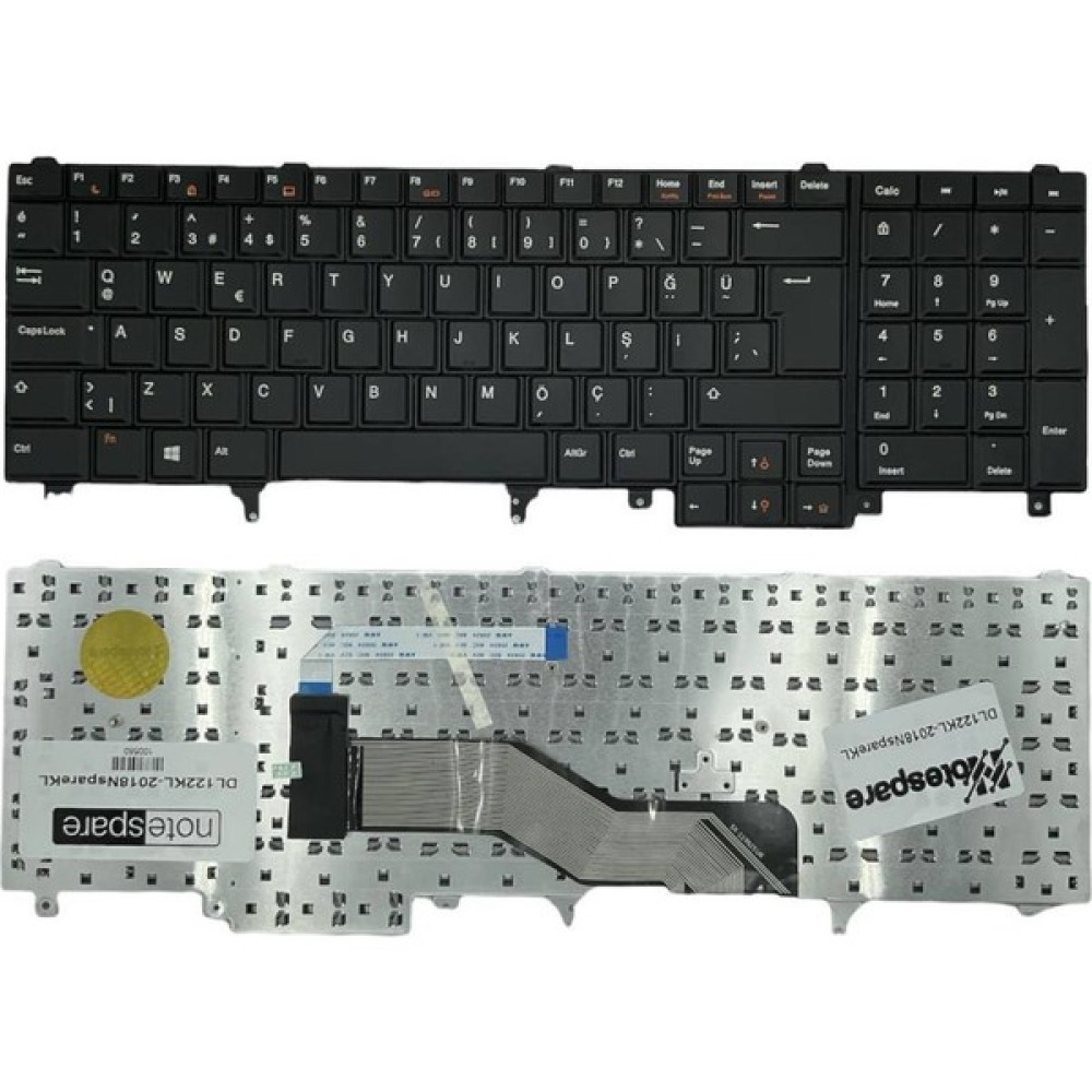 Notespare Dell ile Uyumlu Latitude E5520M Notebook Klavye Siyah Tr - 5*10*1 Laptop Yedek Parçaları Fiyatı