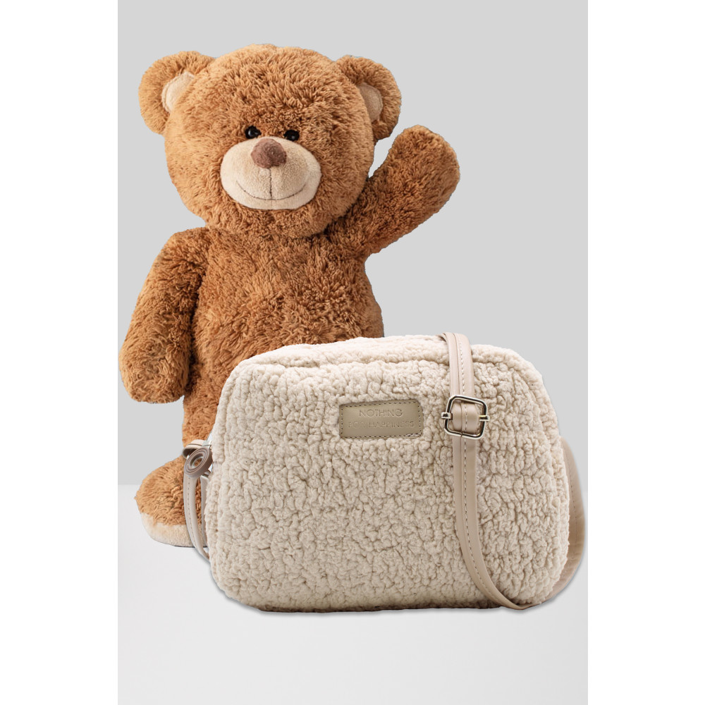 NOTHING Kadın Açık Vizon Kürklü Peluş Mini Urban Çapraz Omuz Çanta Unisex Çanta & Cüzdan ve Seyahat Çantaları Fiyatı