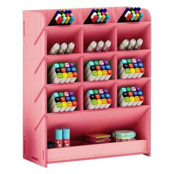 Notpa Pembe Masaüstü Kalemlik Organizer Ofis Düzenleyici 25x21x9 cm Montajı Yapılmış Hediyelik Ürün Kalem & Yazı Gereçleri Fiyatı