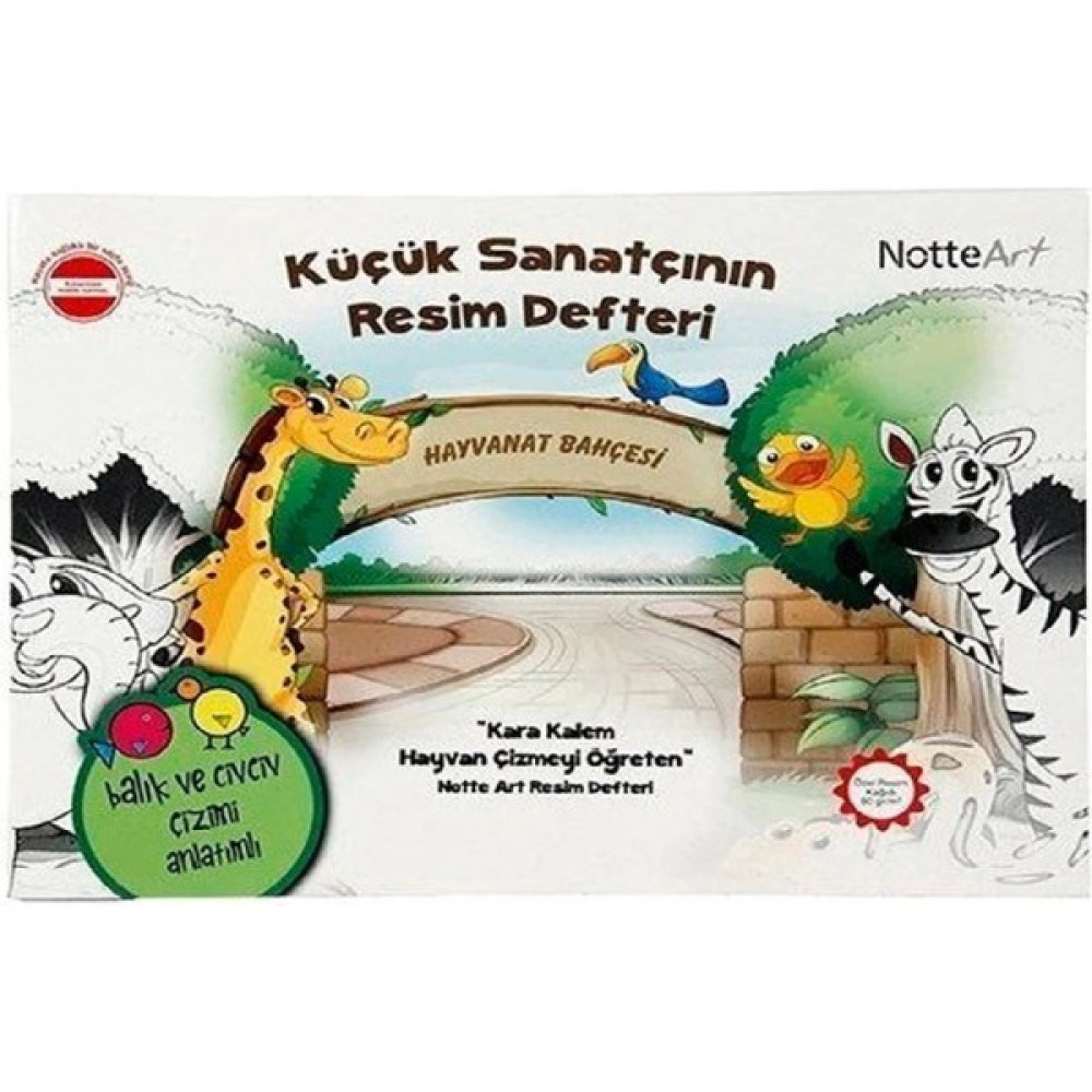 Notte Resim Defteri Büyük 40 Yaprak Karton Kapak Dikişli - Çok Renkli - Boyut Resim Defteri Fiyatı