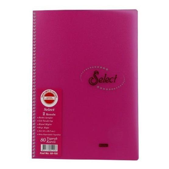 Notte Spiralli A4 Select 80 Yaprak Kareli Defter
