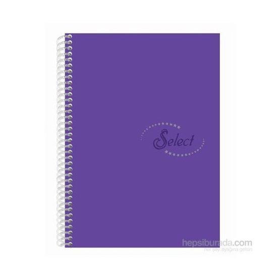 Notte Spiralli Plastik Kapak A4 Select 120 Yaprak Kareli Defter