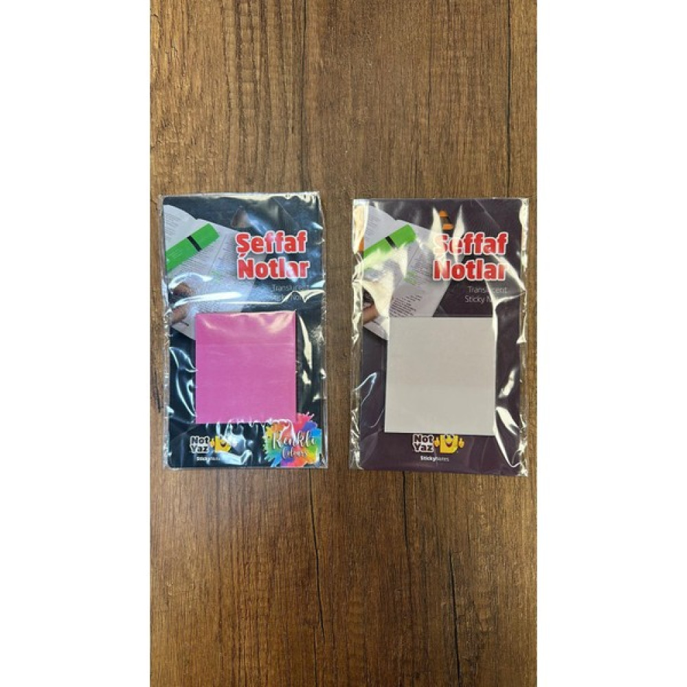 Notyaz Renkli Şeffat Post-It Yapışkan Not Kağıdı Şeffaf Post-It (2ADET Fiyatıdır) - Karışık-Çok Renkli - Standart Not Defteri & Bloknot Fiyatı