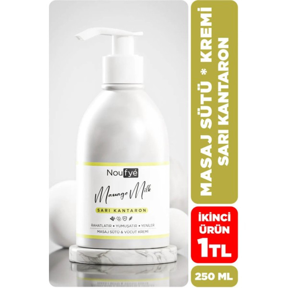 Noufye Sarı Kantaron Yağı Rahatlatıcı ve Nemlendirici Masaj Sütü & Vücut Kremi, Masaj Yağı 250 ml Bitkisel Yağlar Fiyatı