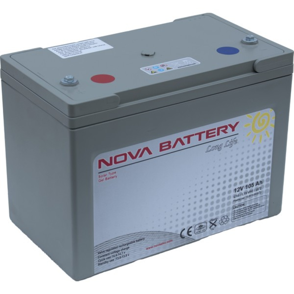 Nova Akü 12V 105 Ah Amper Solar Jel Akü Akü Fiyatı