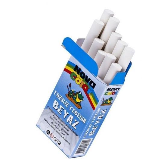Nova Color 10 'lu Tebeşir Beyaz Tozsuz