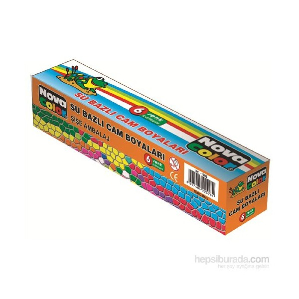 Nova Color Nc-1996 Cam Boyası Su Bazlı 6 Renkli set Sanatsal Malzemeler Fiyatı