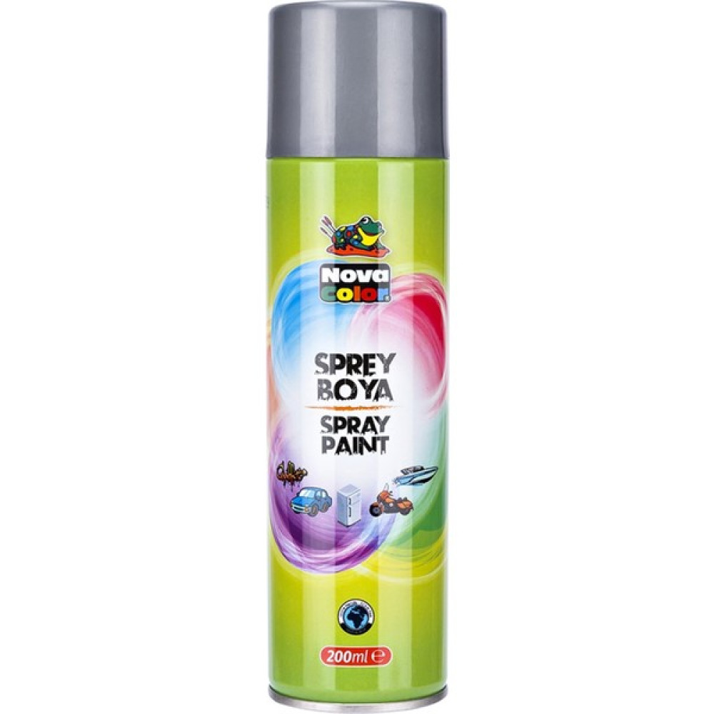 Nova Color Nova Color Sprey Boya 200 ml Gümüş - standart - Karışık Çok Renkli Oto Boyaları Fiyatı