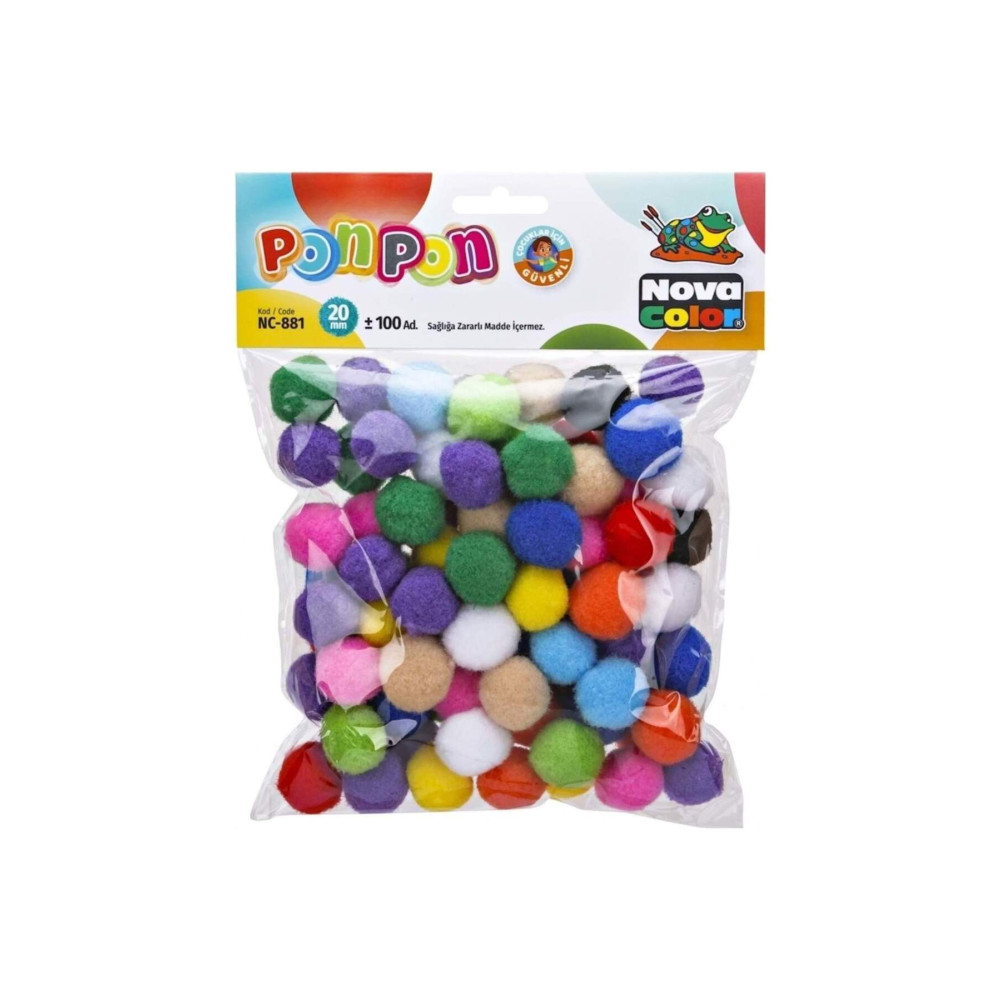 Nova Color Ponpon 20 Mm. 100 Adet Nc-881 Px Yaş Günü & Parti Fiyatı