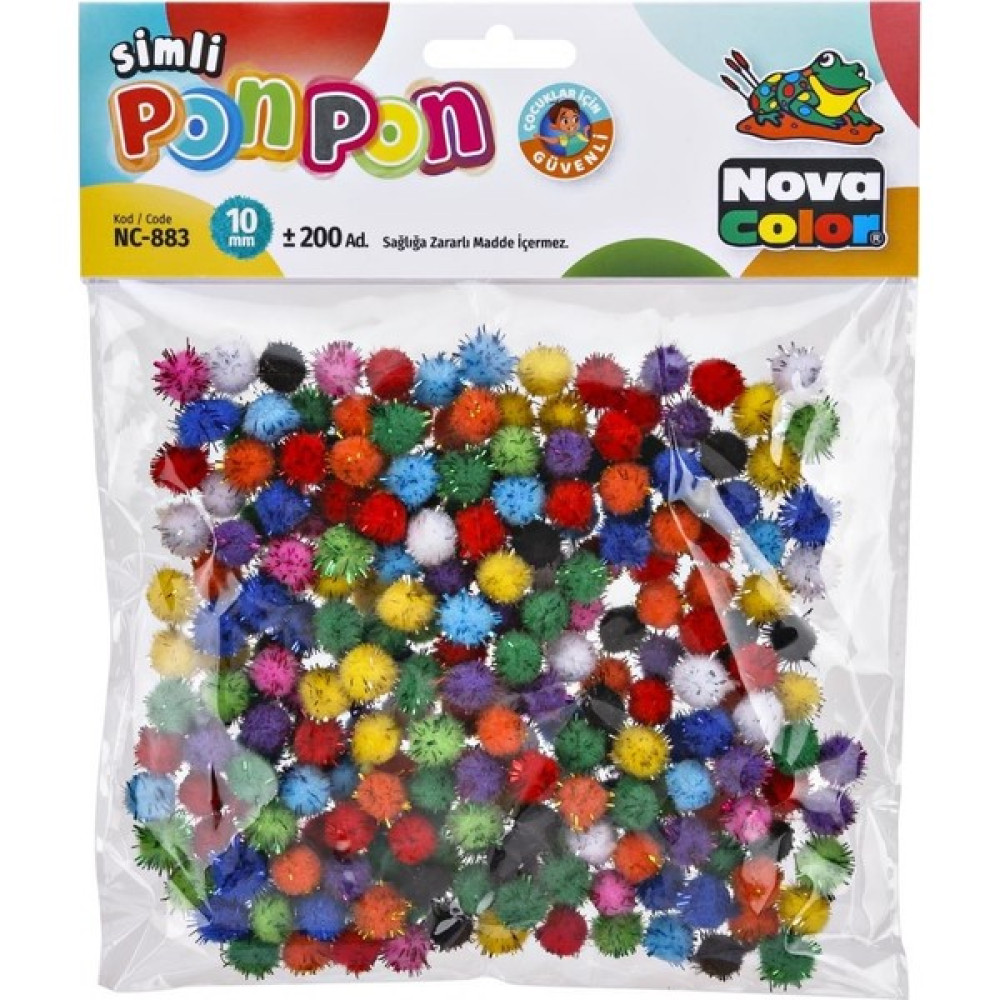 Nova Color Ponpon Simli 10 mm 200'lü (NC-883) Yardımcı Malzeme Fiyatı