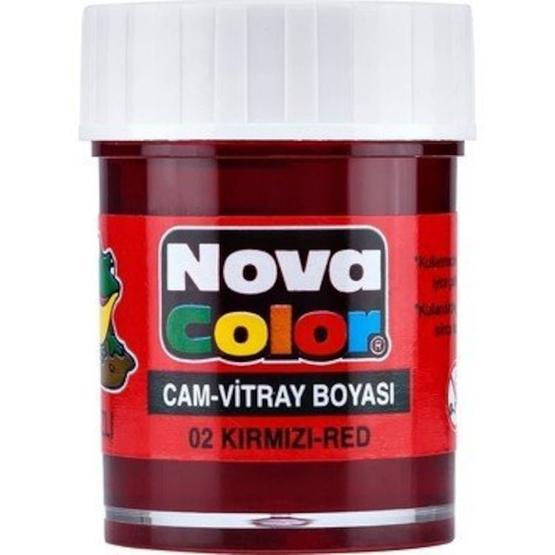 Nova Color Su Bazlı Kırmızı 12x30 ml Cam Boyası