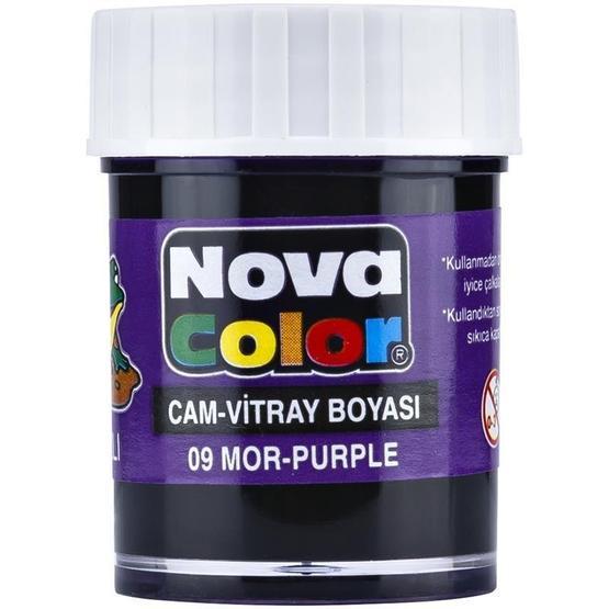 Nova Color Su Bazlı Mor 12x30 ml Cam Boyası
