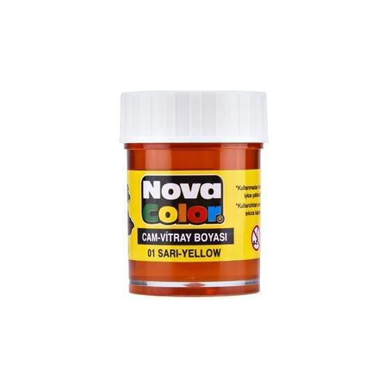 Nova Color Su Bazlı Sarı 12x30 ml Cam Boyası