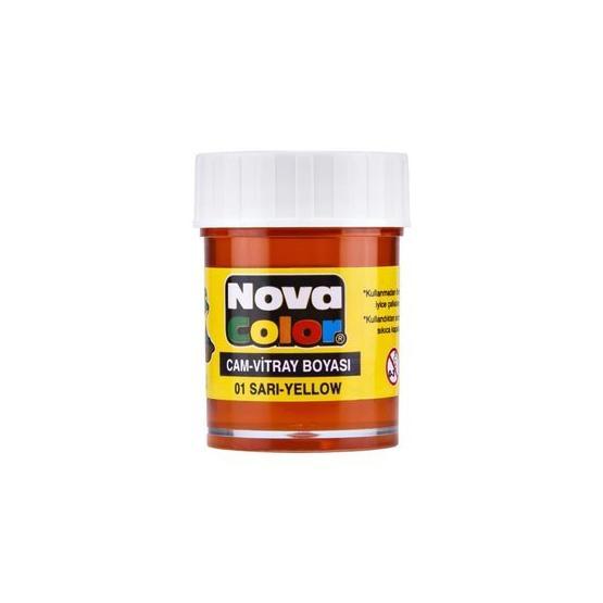 Nova Color Su Bazlı Sarı 12x30 ml Cam Boyası
