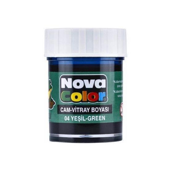 Nova Color Yeşil Su Bazlı 12x30 ml Cam Boyası