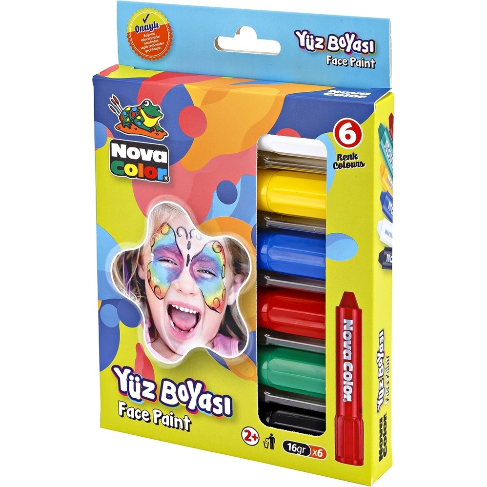 Nova Color Yüz Boyası 6'lı Seti 16 gr Renkli Yüz Boyaları Diğer Fiyatı