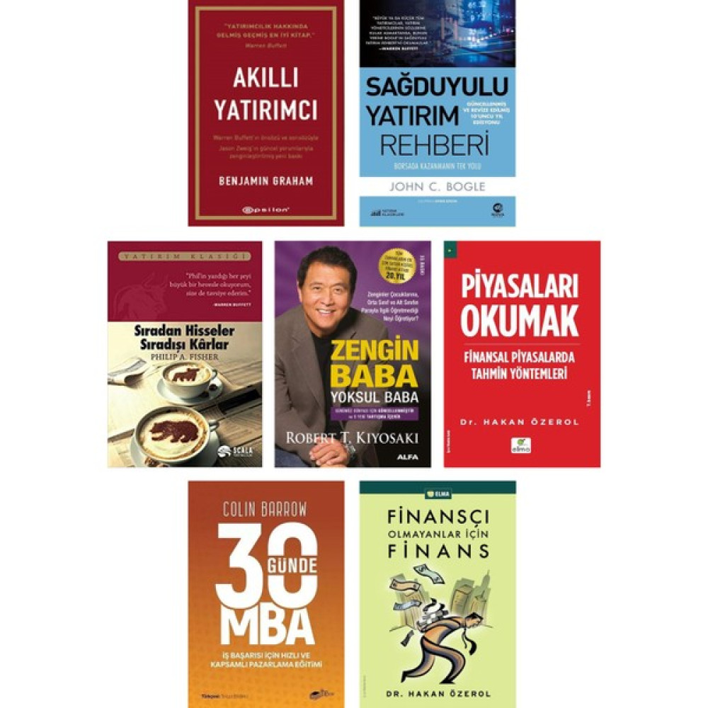 Nova Kitap - Akıllı Yatırımcı + Sağduyulu Yatırım Rehberi + Sırdan Hisseler Sıradışı Karlar + Zengin Baba Yoksul Baba + 30 Günde Mba + Piyasaları O... Ekonomi Pazarlama Kitapları Fiyatı