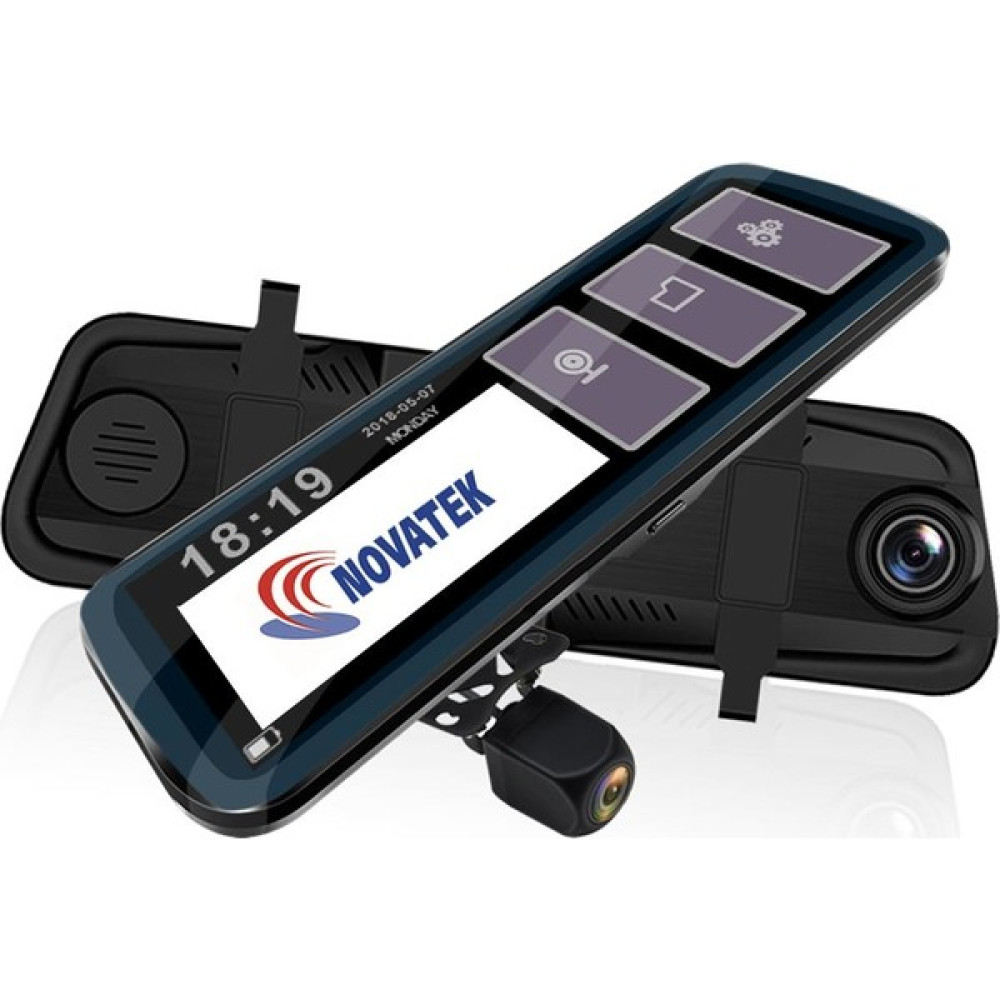 Novatek NT910 10 inç Dokunmatik 2.5D Kavisli IPS Tam Ekran 128GB Kart Destekli Stream Media Sürgülü Slim Tip Dikiz Aynalı Araç Kamerası Oto Görüntü Sistemleri Fiyatı