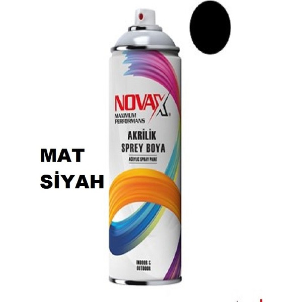 Novax Sprey Boya Mat Siyah 400 ml Ral 9005 2 Adet Oto Boyaları Fiyatı