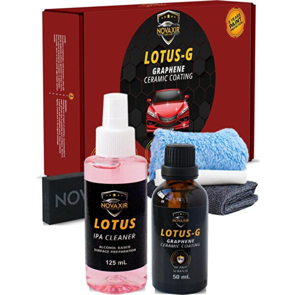NOVAXIR LOTUS-G 9H NANO GRAFEN-SERAMİK KAPLAMA SETİ (50 Ml),IPA CLEANER, 5-YIL BOYA KORUMA+ULTRA PA Oto Bakım & Temizlik Ürünleri Fiyatı
