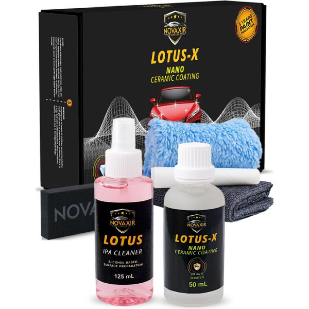 Novaxir LOTUS-X 9H NANO SERAMİK KAPLAMA SETİ (50 mL),IPA CLEANER, 3-YIL BOYA KORUMA+PARLAKLIK Oto Bakım & Temizlik Ürünleri Fiyatı