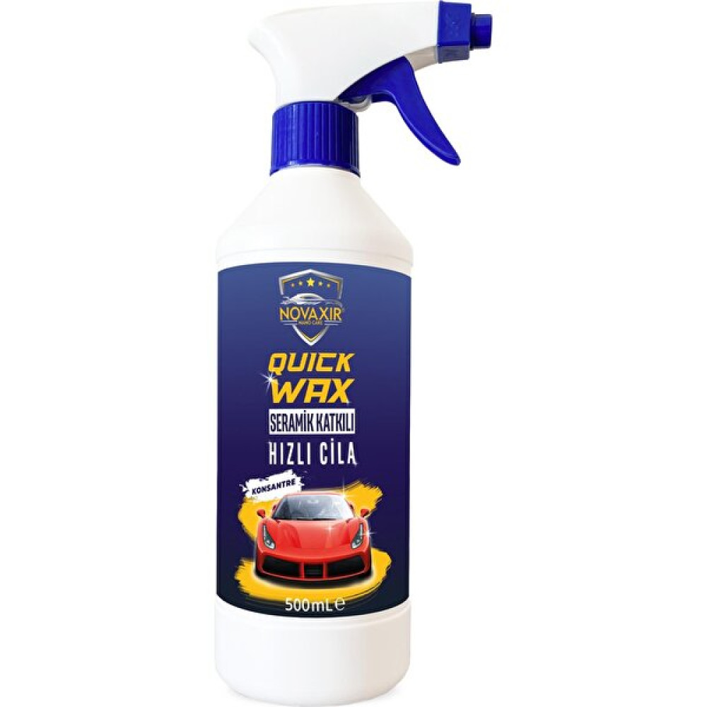 Novaxir Quick Wax HIZLI CİLA Seramik Katkılı, 500 mL NvQW500 Hidrofobik, Ultra Parlaklık Oto Bakım & Temizlik Ürünleri Fiyatı