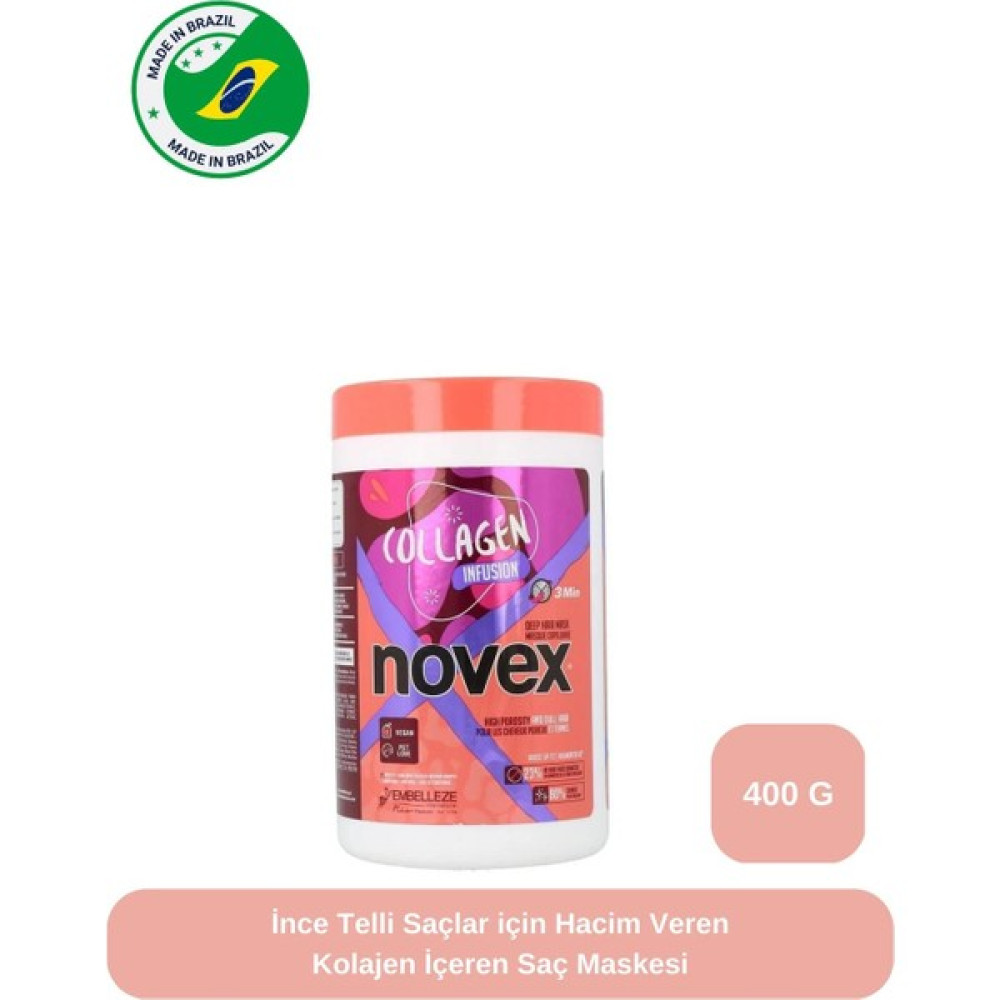 Novex Collagen Infusıon - Ince Telli Saçlar Için Hacim Veren Içeren Saç Maskesi 400g Oto Boyaları Fiyatı