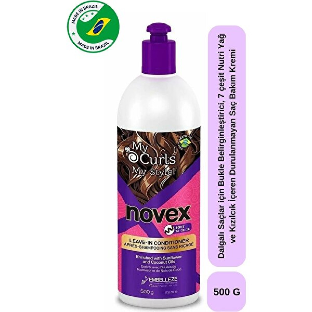 Novex My Curls - Bukle Belirginleştirici, 7 Çeşit Nutri Yağ Içeren Durulanmayan Saç Bakım Kremi 500g Şampuan ve Saç Kremi Fiyatı
