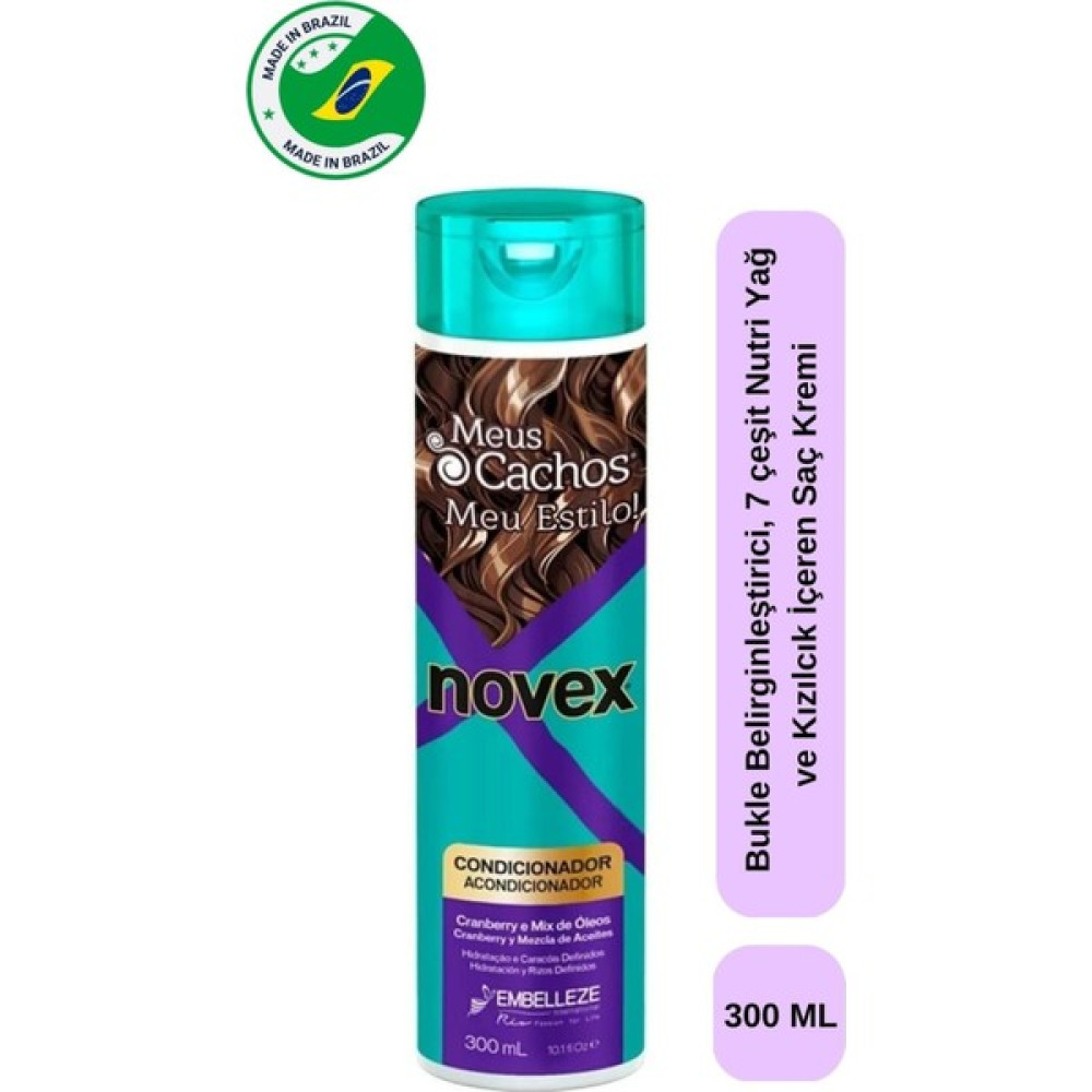 Novex My Curls - Bukle Belirginleştirici, 7 Çeşit Nutri Yağ Ve Kızılcık Içeren Saç Kremi 300ml Şampuan ve Saç Kremi Fiyatı