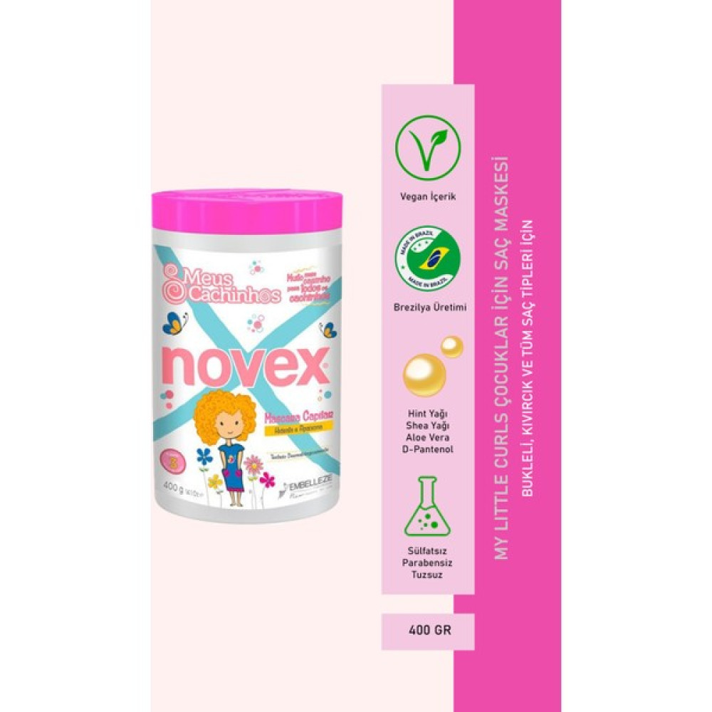 Novex My Little Curls Çocuklar Için Bukle Belirginleştirici Saç Maskesi 400G Saç Bakım Maskeleri & Serumlar & Spreyler Fiyatı