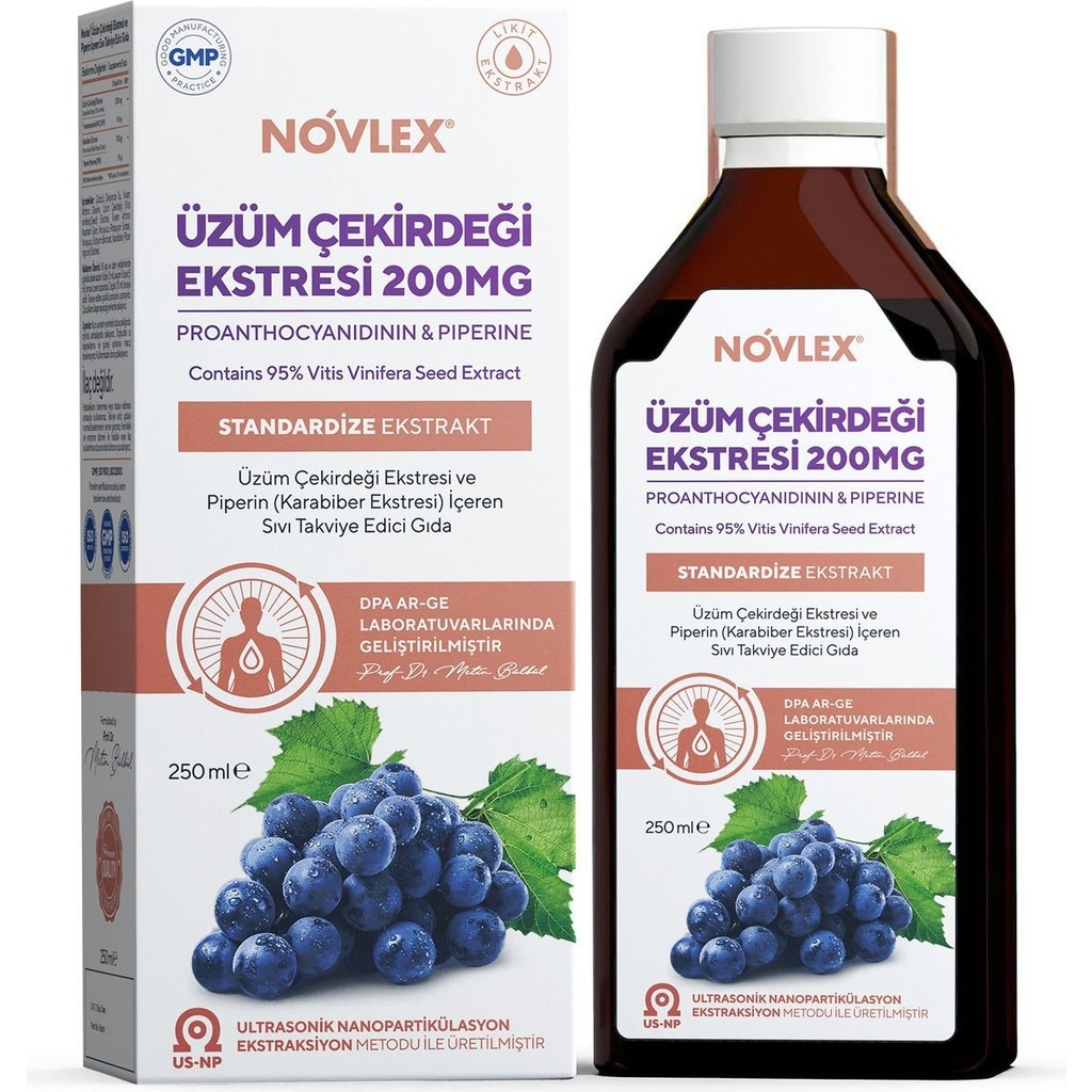 Novlex® Üzüm Çekirdeği Ekstresi Ve Piperin 250 Ml Diğer Fiyatı