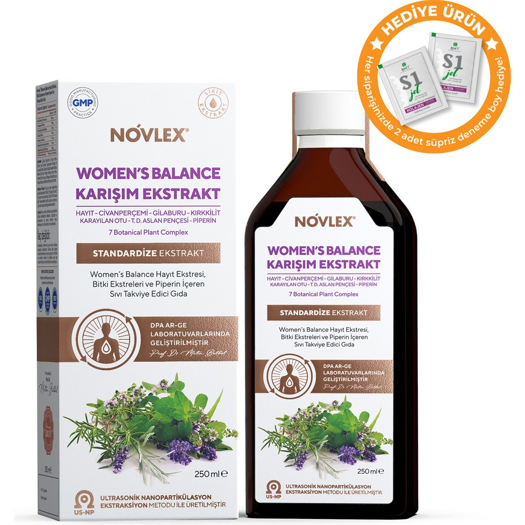 Novlex Women's Balance ve Bitki Ekstreleri 250 ml Diğer Fiyatı