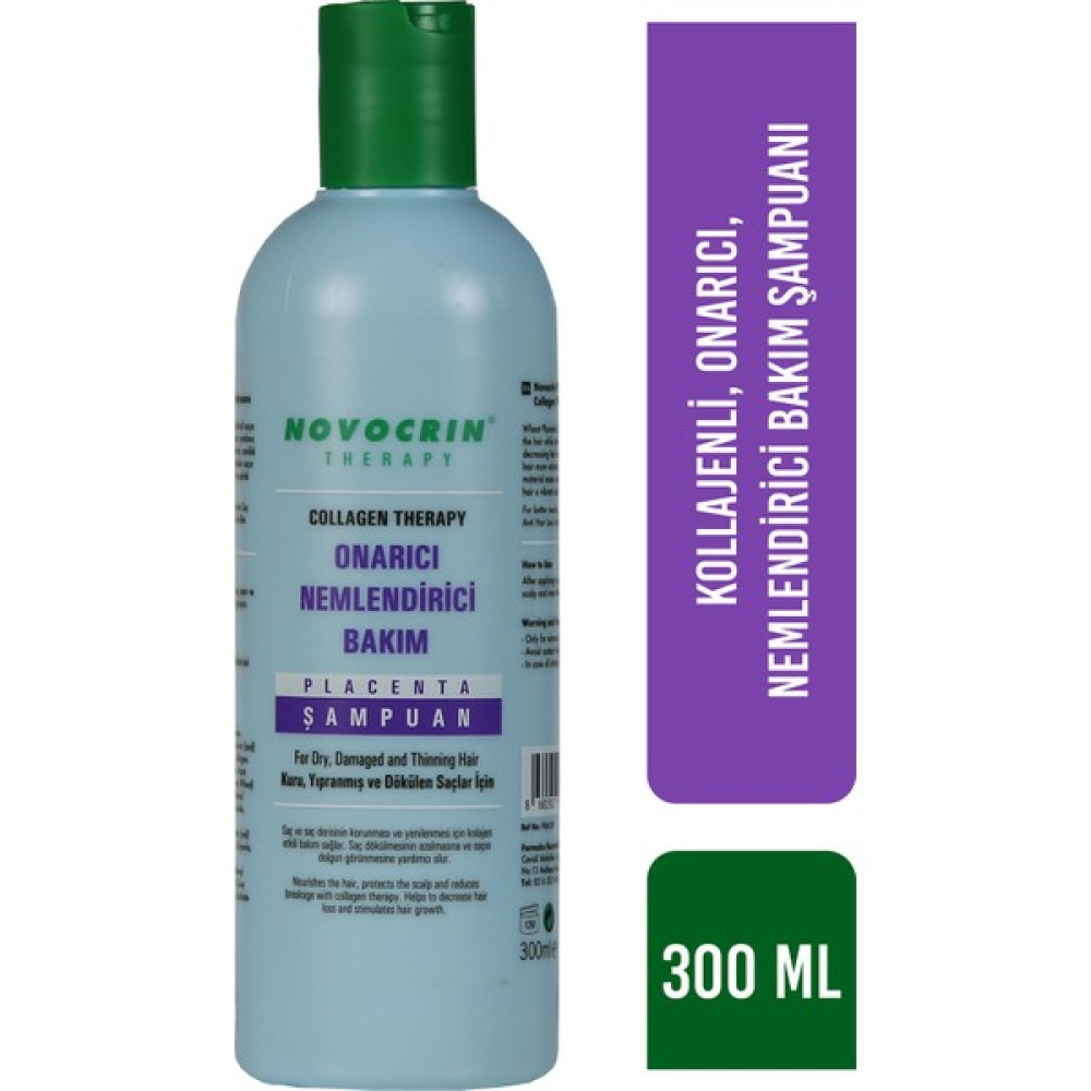 Novocrin Placenta Collagen Therapy Onarıcı Nemlendirici Bakım Şampuanı 300 ml Şampuan ve Saç Kremi Fiyatı