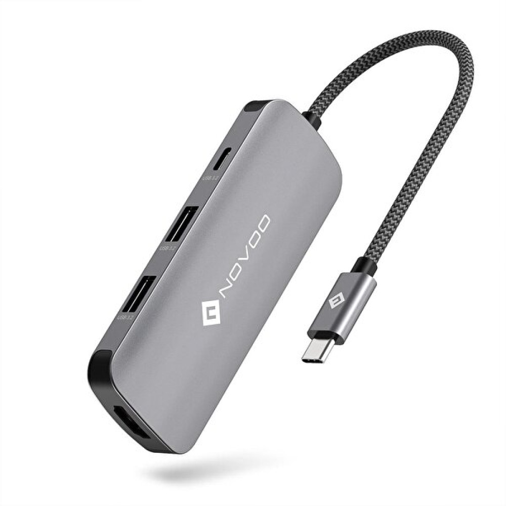 Novoo RS6 Pro Type-C to 4K Hdmi 2xUSB-A 3.2 ve 2xUSB-C PD 100W Aux Dönüştürücü Adaptör USB & Firewire Ürünleri Fiyatı
