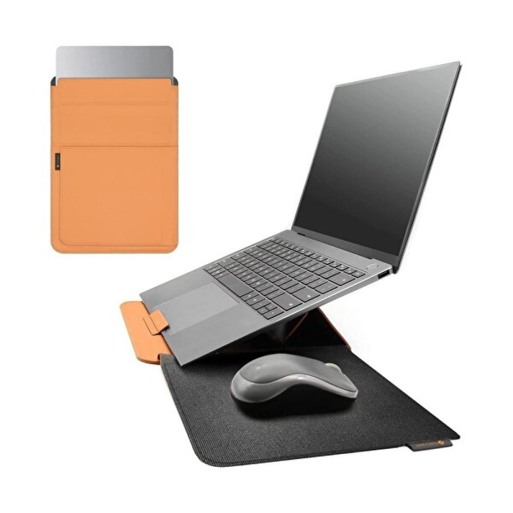 Novoo Rt13 4'ü 1 Arada Mouse Pad Özellikli ve Kart Yuvalı Laptop Standı - Turuncu Koruma Kılıfı Laptop Standı Fiyatı