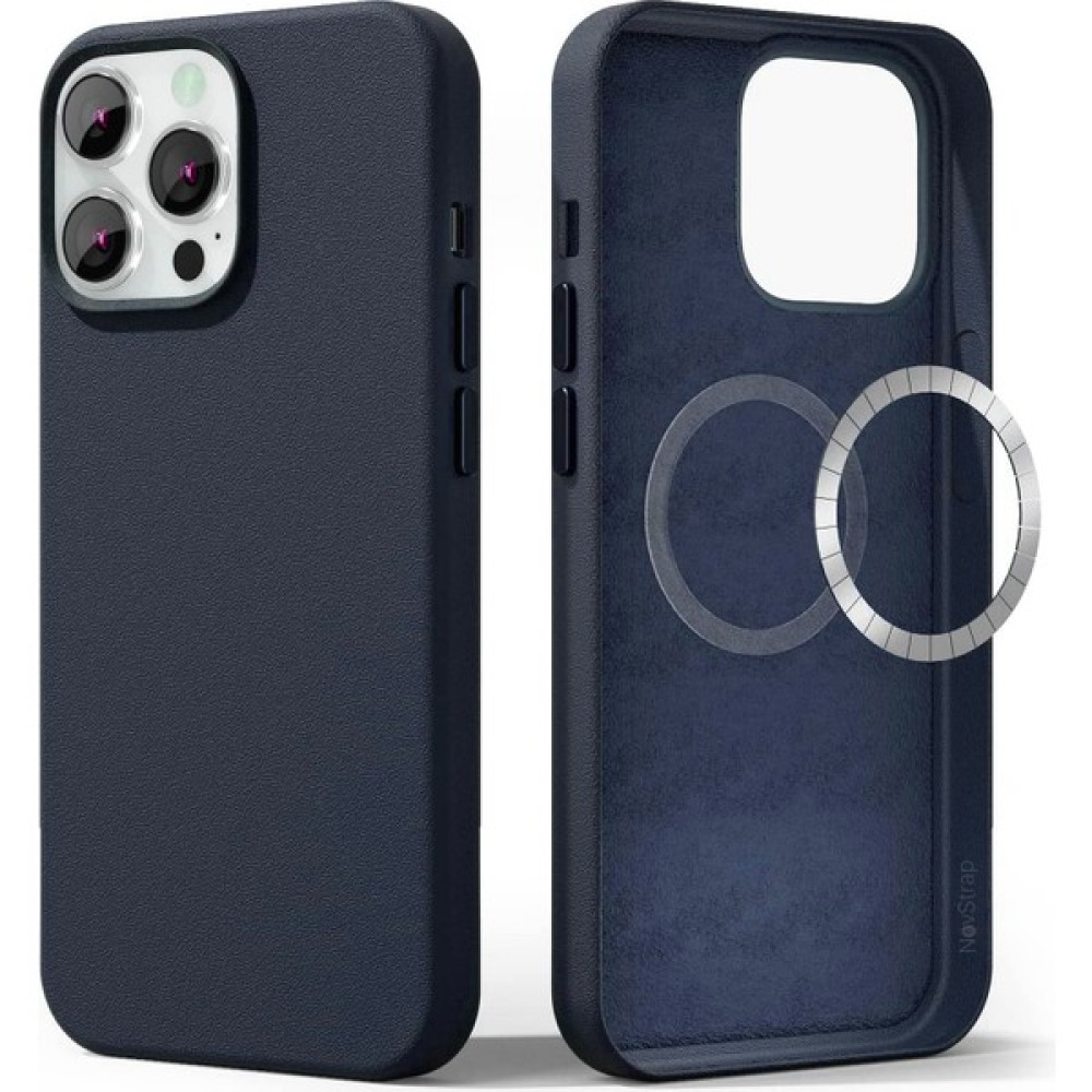 Novstrap Apple iPhone 14 Pro Max Uyumlu Kılıf 6.7 Inç Magsafe ile Uyumlu Deri Kılıf Içi Kumaş Kadife - Lacivert - iPhone 14 Pro Max (6.7 inç) Cep Telefonu Kılıfı Fiyatı