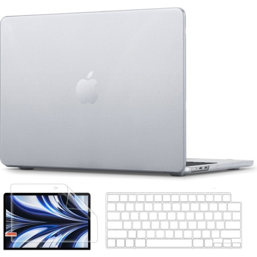Novstrap Apple MacBook Air M2 13.6 Inç A2681 Uyumlu Kılıf Dots Design-Şeffaf Klavye Kılıfı-Film - Şeffaf Tablet Pc Aksesuarları Fiyatı