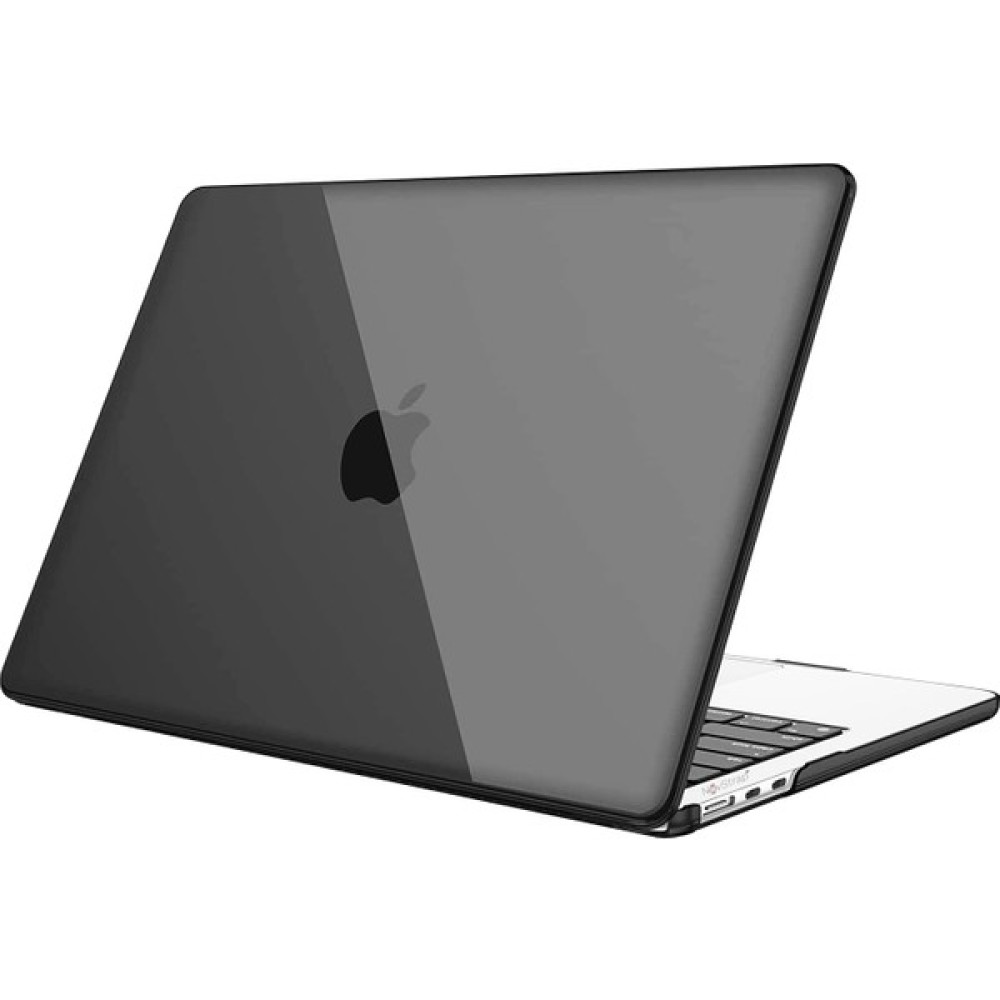 NovStrap Apple MacBook Air M2 Çip 13.6 inç A2681 ile Uyumlu Kılıf Sert Rubber Parlak Kapak Koruyucu - Siyah Tablet Pc Aksesuarları Fiyatı
