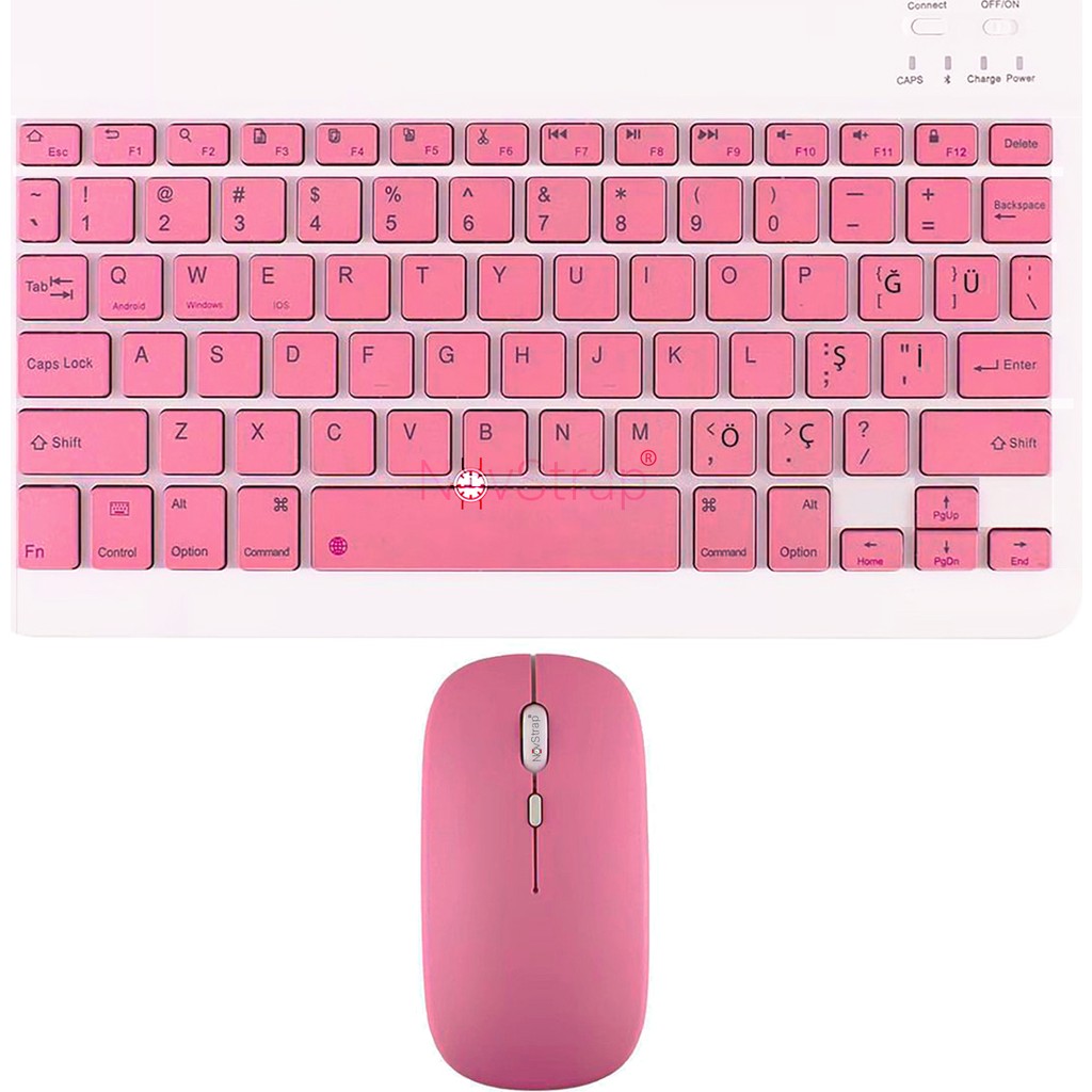 Novstrap Bluetooth Klavye Mouse Seti Şarjlı (Türkçe Q Karakter) Tüm Tablet ve Telefonlar ile Uyumlu Tablet Pc Aksesuarları Fiyatı