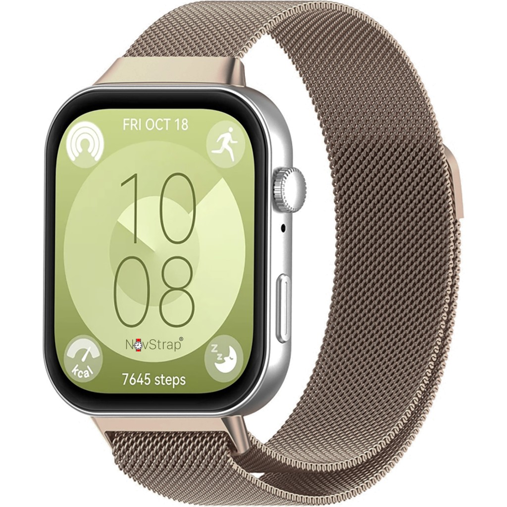 NovStrap Huawei Watch Fit 4 Pro/Fit 4/Fit 3 ile Uyumlu Kordon Kayış Metal Hasır Örgü Çelik Kordon - Starlight Akıllı Saat Aksesuarı Fiyatı
