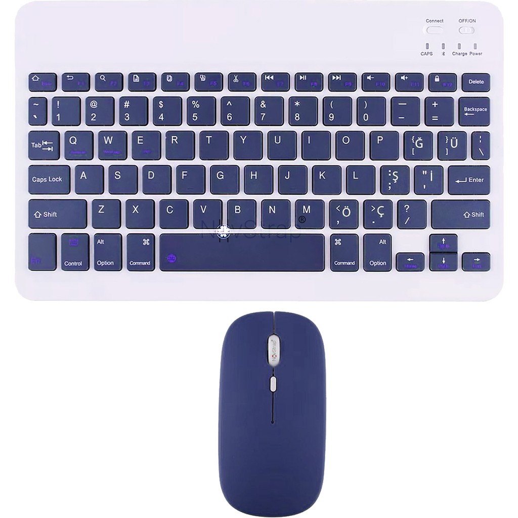Novstrap Samsung Galaxy Tab A9 Plus / A9 X200 T500 T290 T220 ile Uyumlu Bluetooth Klavye Mouse Seti - Lavanta Tablet Pc Aksesuarları Fiyatı