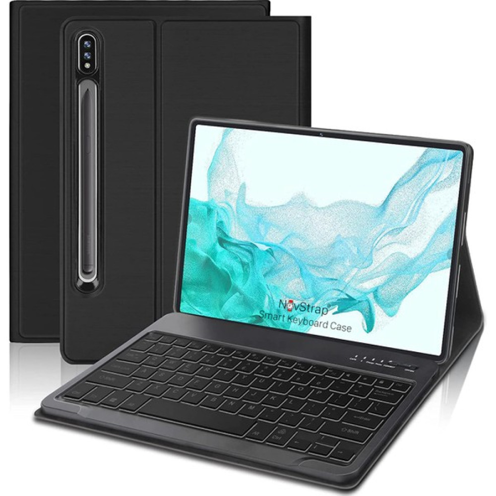 Novstrap Samsung Galaxy Tab S7 Fe / S7 Plus / S8 Plus 12.4" X800 T730 T970 Bluetooth Klavyeli Kılıf Tablet Kılıfı Fiyatı
